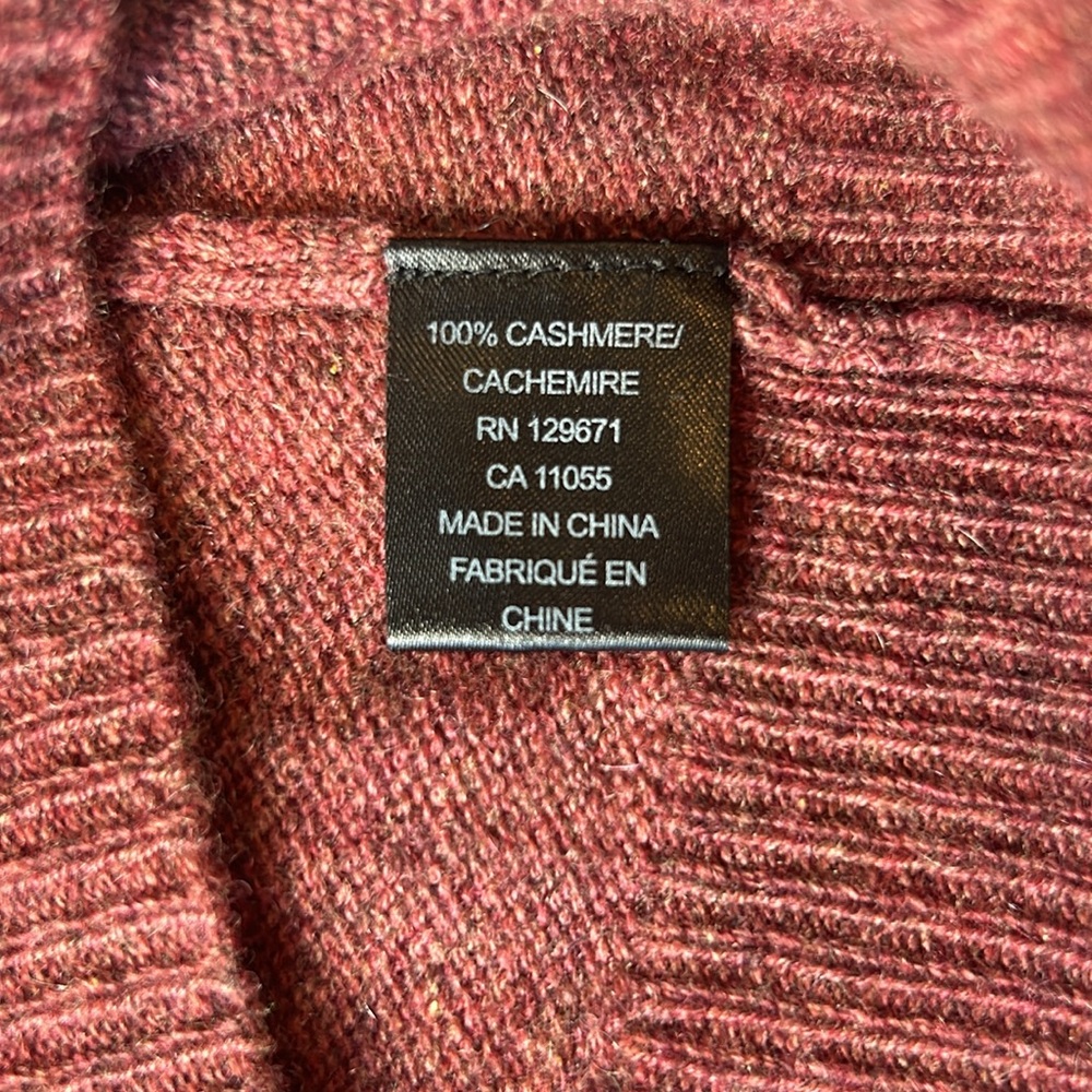 Skull Cashmere •XS• Rustic Maroon Skull Motif Oversized Boxy Sweater - Picture 5 of 7